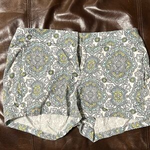 J Crew Paisley Short Cotton Shorts, size 2